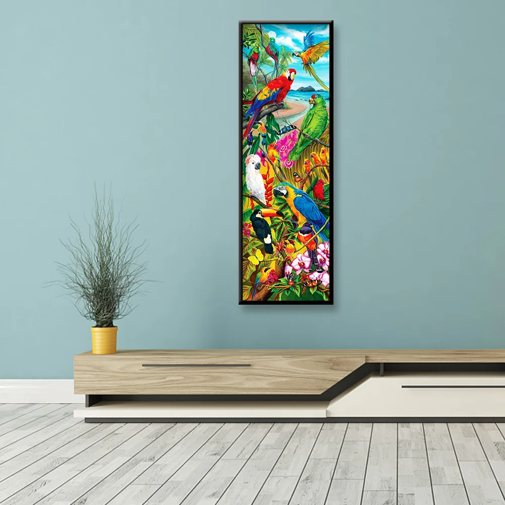 Diamond Painting - Full Round Drill - Color Parrot(30*80cm)