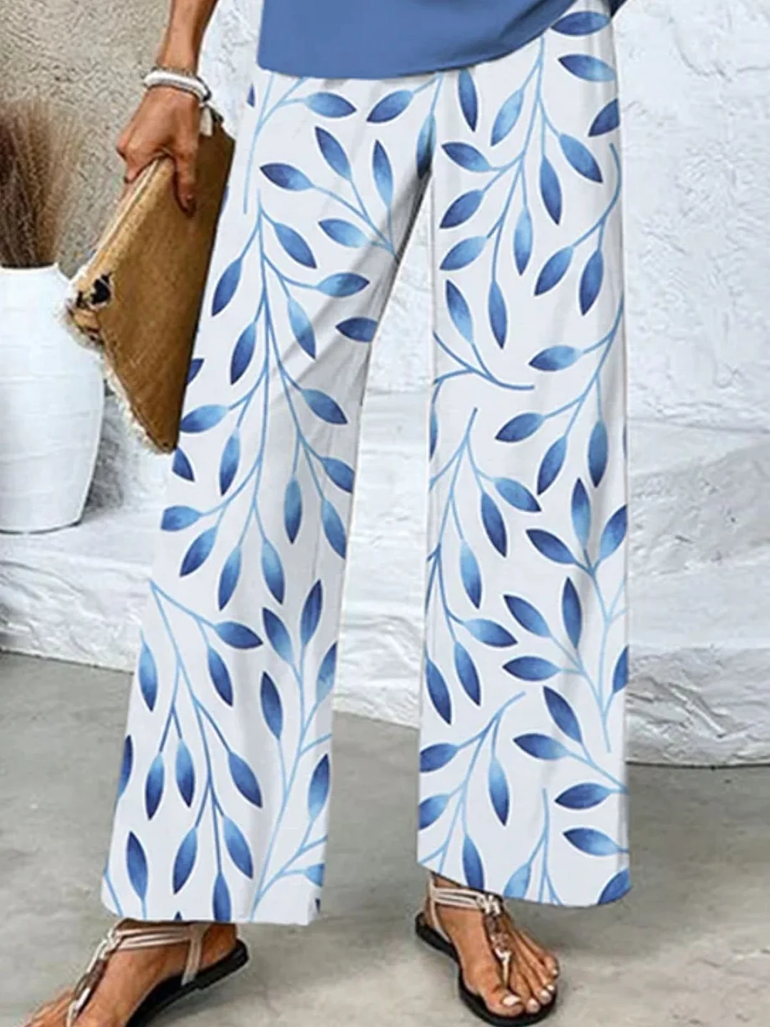 Women's Sleeveless Square Collar Graphic Printed Casual Set