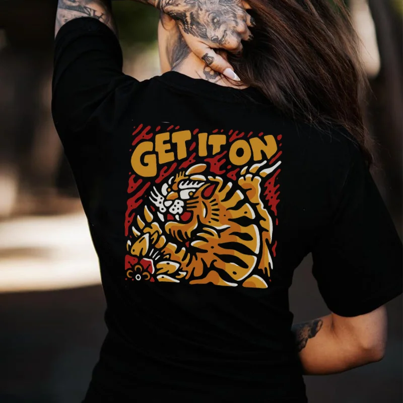 Get It On Printed Women's T-shirt -  