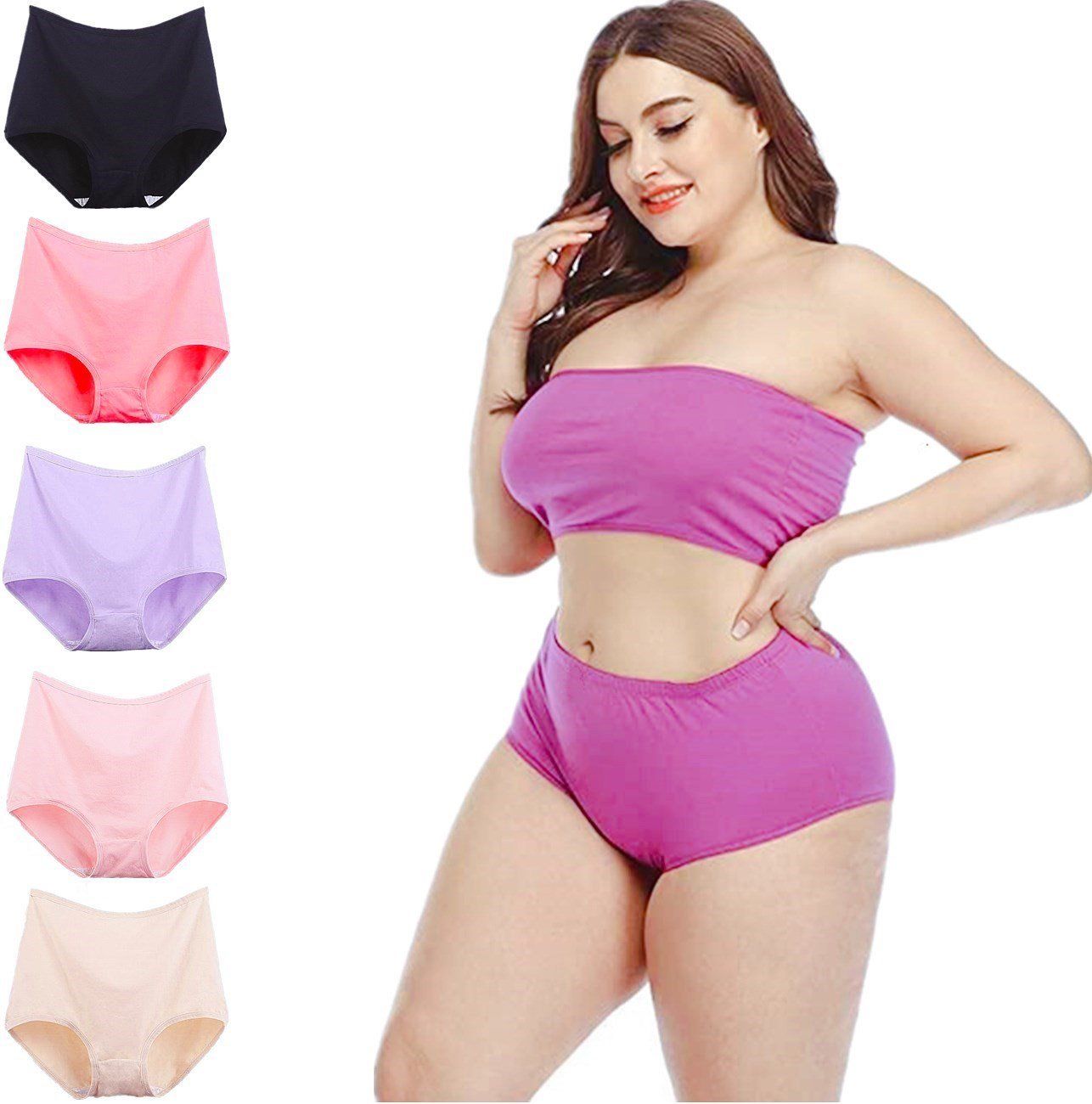  thdmladies 【5 PCS/set】New High-waist Cotton Underwear  thedmladies