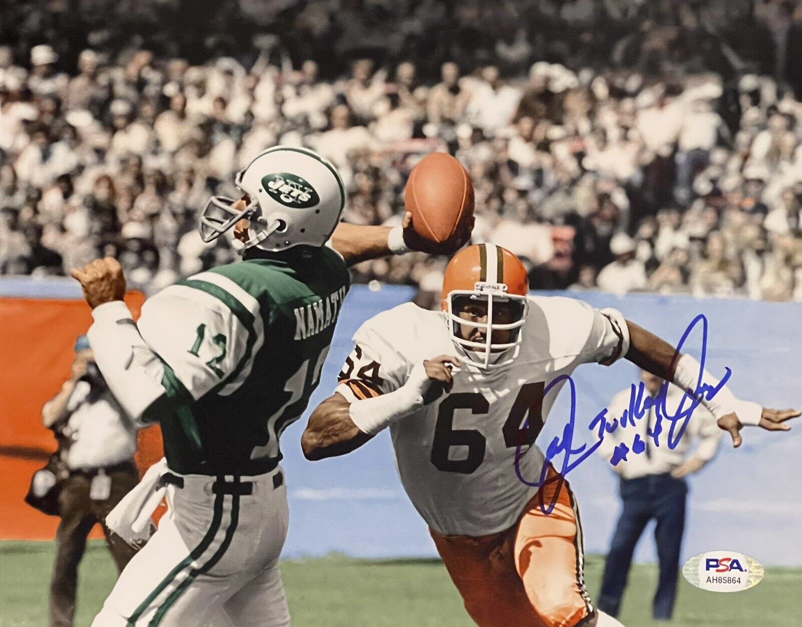 Joe Turkey Jones Signed Auotgraphed Cleveland Browns 8x10 Photo Poster painting Psa/Dna