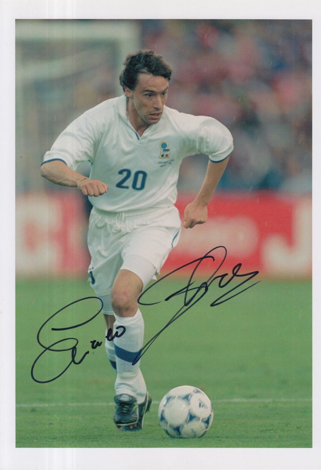 ITALY HAND SIGNED ENRICO CHIESA 12X8 Photo Poster painting.