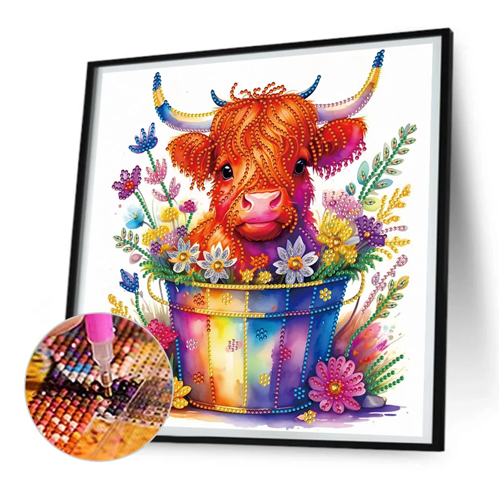 Diamond Painting - Partial Special Shaped Drill - Flower Yak(Canvas|30*30cm)