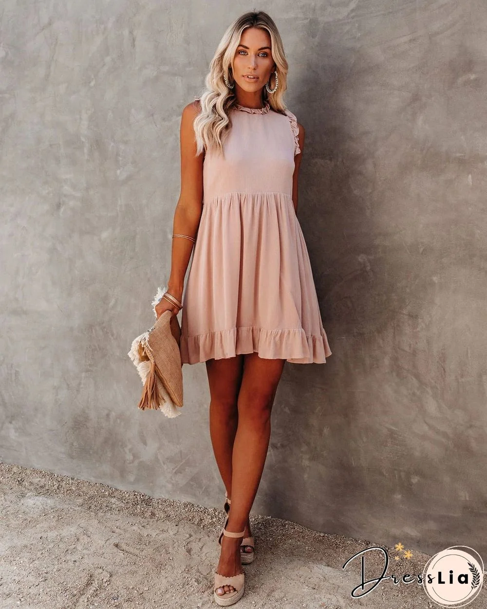 Summer Women's New Dress Ruffled Waist