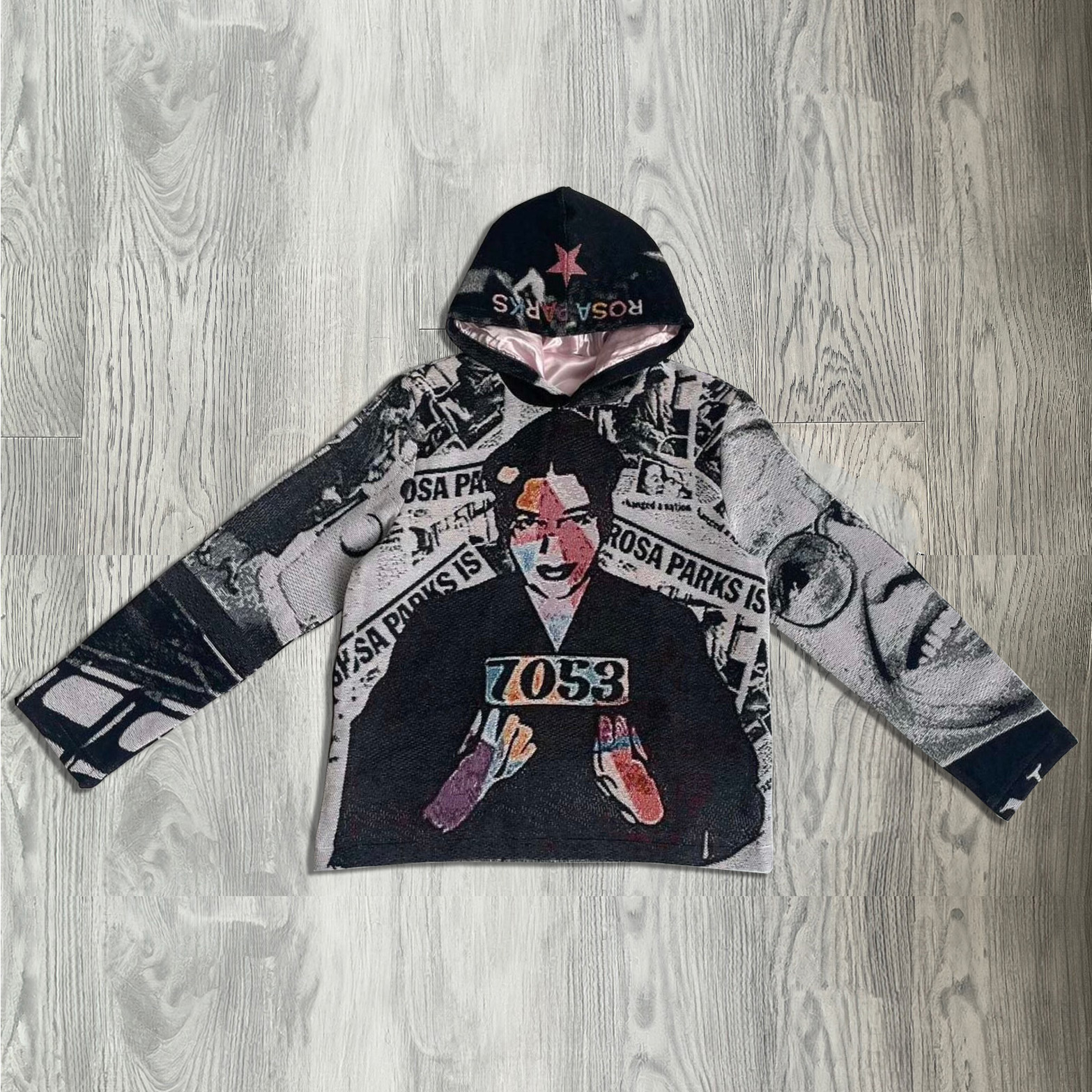Casual Street Hip-Hop Tapestry Hoodie