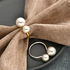 U Shape Pearls Golden Silver Catering Napkin Ring