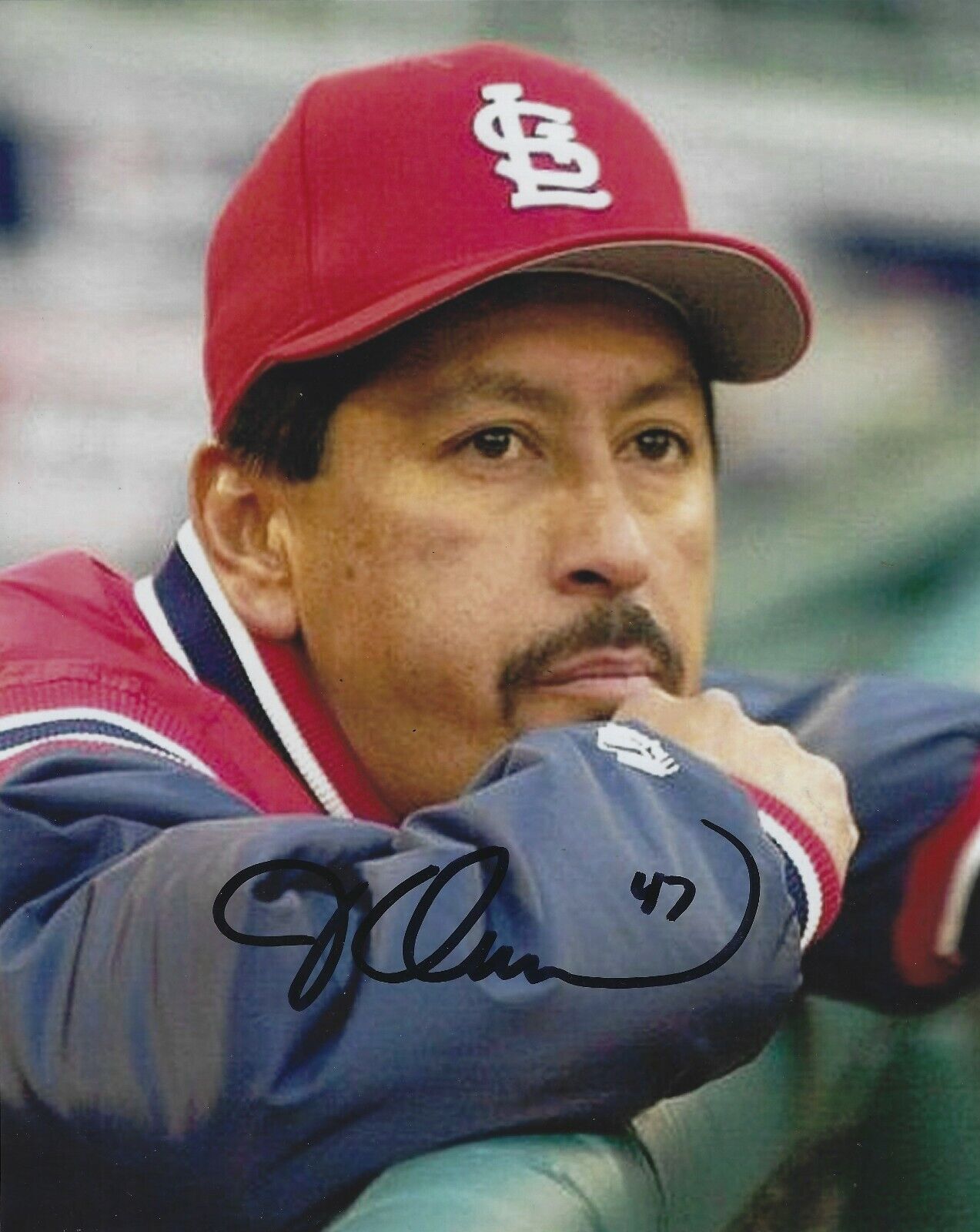 Signed 8x10 JESSE OROSCO St. Louis Cardinals Autographed Photo Poster painting w/COA