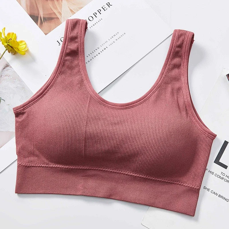 Seamless Bras For Women Solid Push Up Bra Cotton Bralette Brassiere Comfortable Wireless Underwear V Back Female Sexy Lingerie