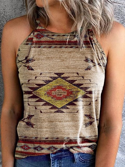 Vintage Sleeveless Halter Vest Tops