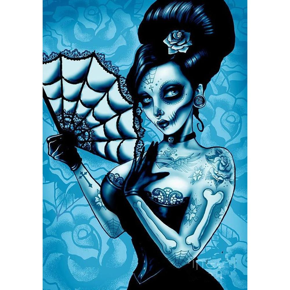 

30*40CM-Skull Beauty-Round Drill Diamond Painting, 501 Original