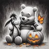 Winnie Pooh Pumpkin-11CT Stamped Cross Stitch 40*40cm/15.75*15.75in