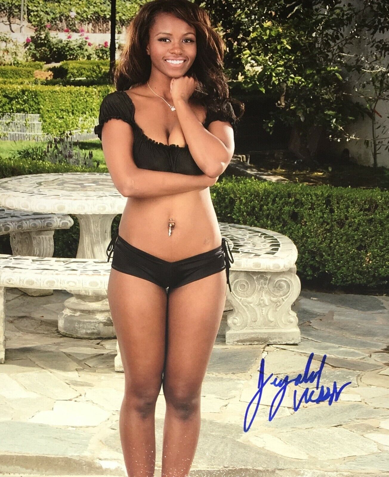 Jezabel Vessir Super Sexy Hot Adult Model Signed 8x10 Photo Poster painting COA Proof E8