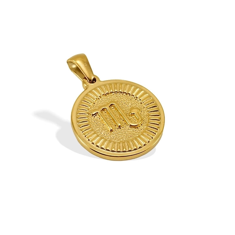 20mm 304 Stainless Steel 18K Gold Plated Constellation Pendant