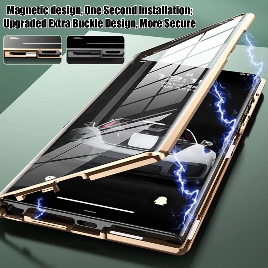 Suitable for Samsung S22/S23 series glass goggles magnetic suction all-inclusive drop-proof mobile phone case