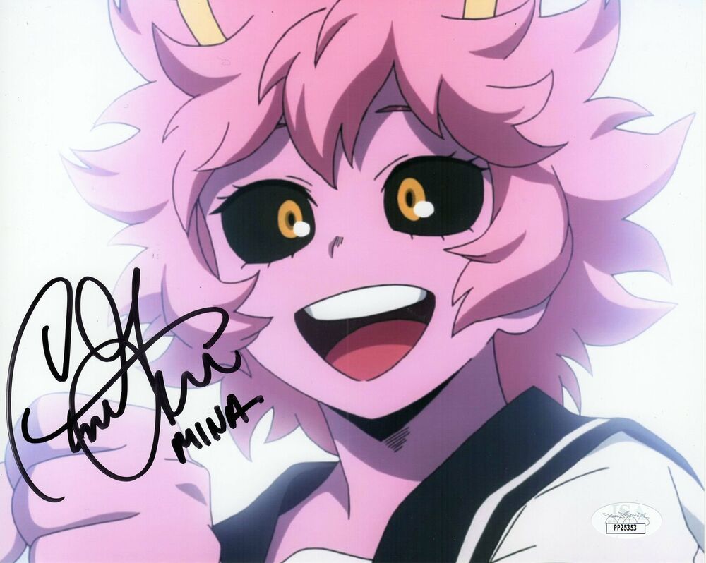 Caitlin Glass Autographed My Hero Academia 8X10 Photo Poster painting Mina Signed