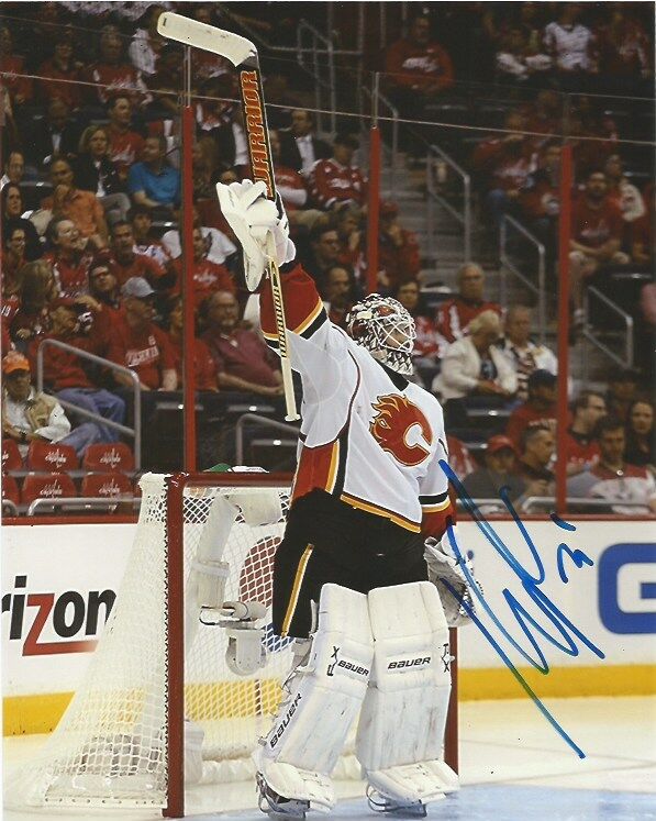 Calgary Flames Karri Ramo Autographed Signed 8x10 NHL Photo Poster painting COA C