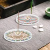 4pcs DIY Diamond Painting Incense Tray Incense Burner Stick Holder (Mandala)