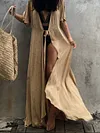 Solid Color Sun Protection Cover-Ups Tops