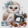 (Multi-Style) Sewing Machine Owl-11CT Stamped Cross Stitch 40*40cm/15.75*15.75in