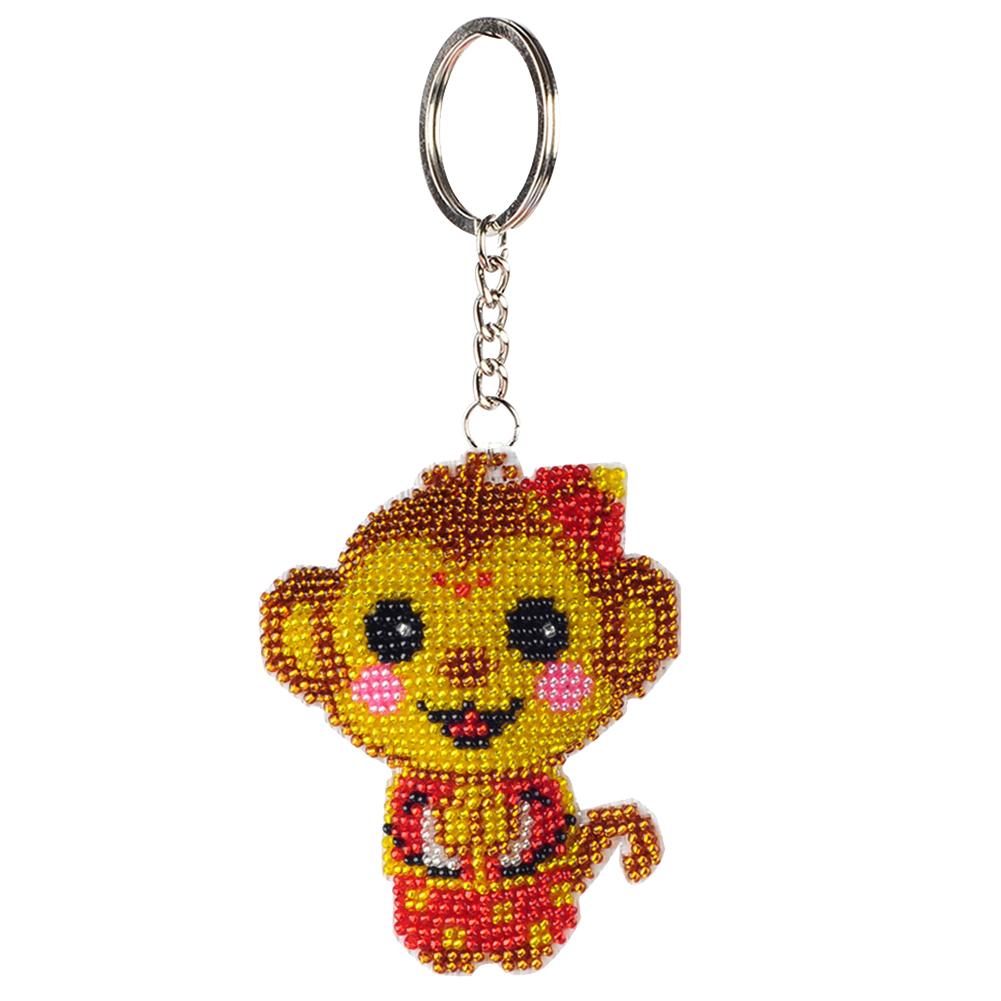

Lovers Monkey - Bead Embroidery - Keychain, 501 Original