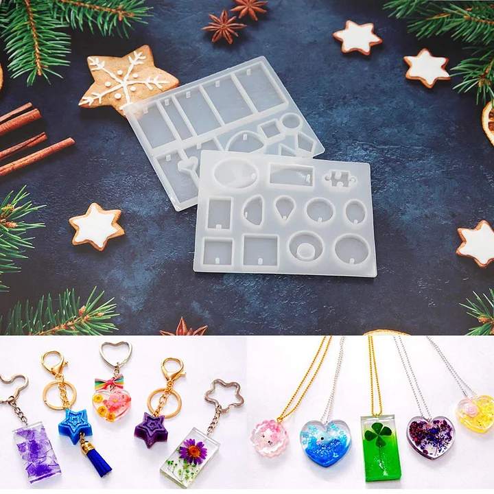 Sparkle & Shine with CrazyMold's 4 Pcs Diamond Tray & Coaster Resin Molds  Kit!