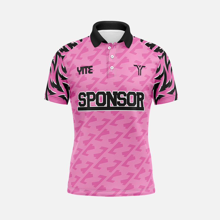 YITE | LP24-007-Pink And Black  Polo Shirts Uniform