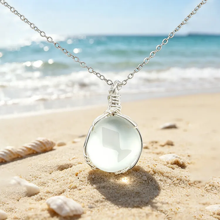Sea Seeker Sea Glass Fish Necklace