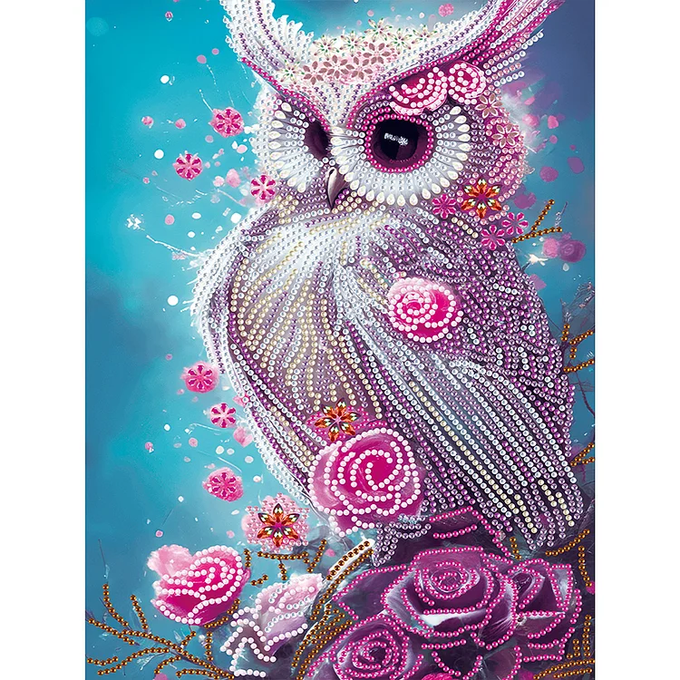 Owl 30*40CM(Canvas) Special Shaped Drill Diamond Painting gbfke