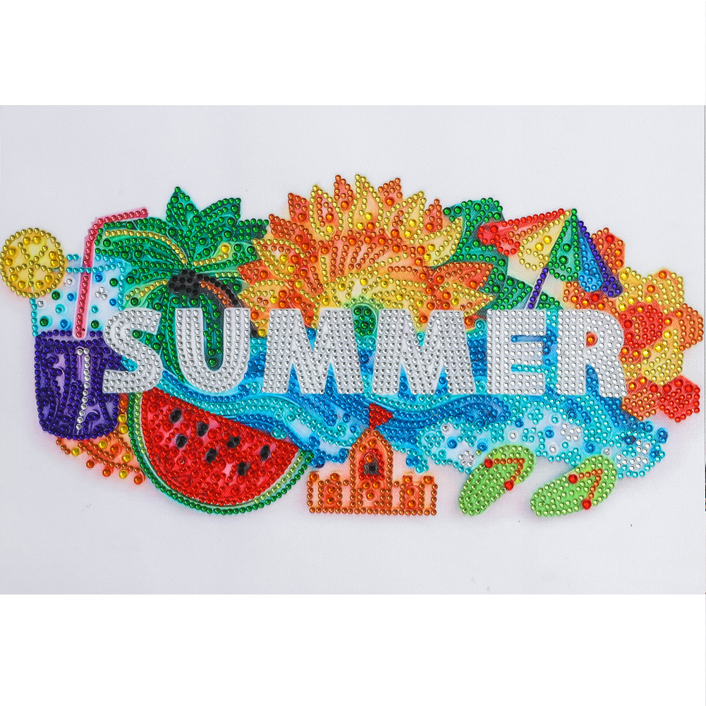 

Quilling Summer - Special Shaped Diamond Painting - 40*30CM, 501 Original