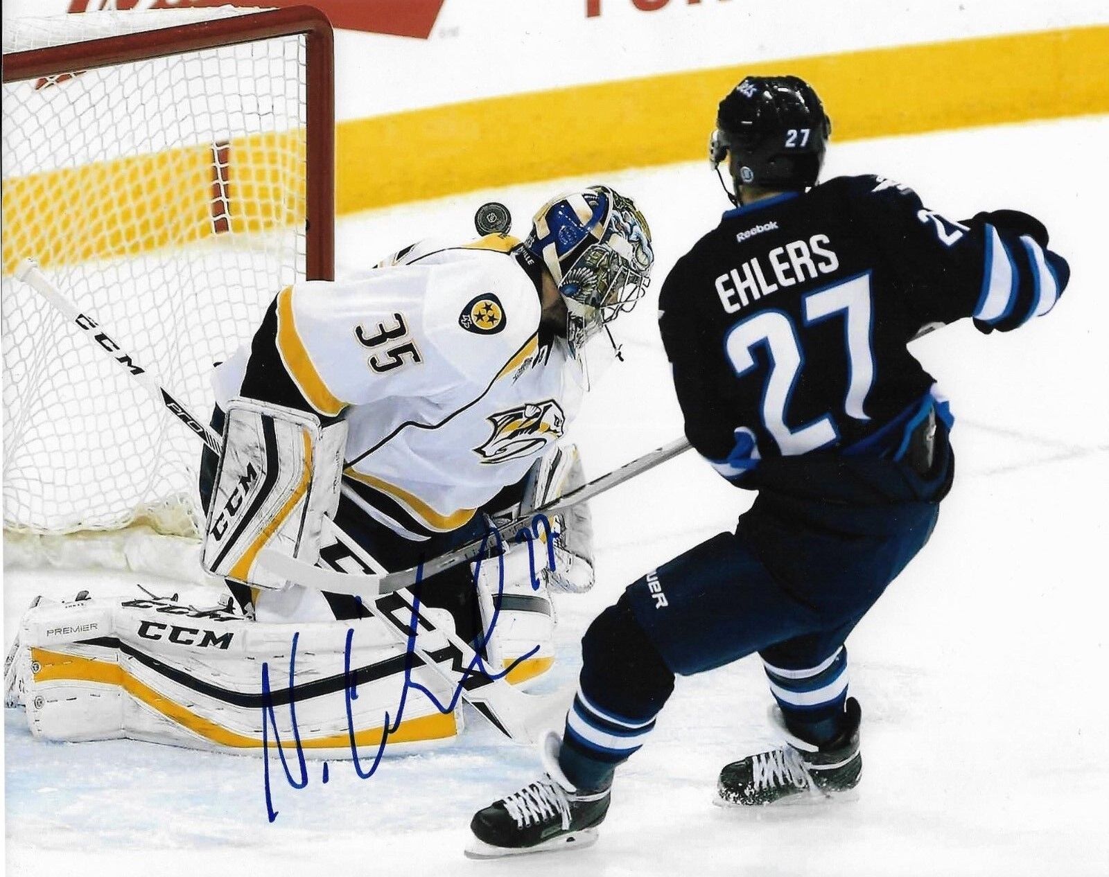 NIKOLAJ EHLERS signed autographed WINNIPEG JETS 8X10 Photo Poster painting w/COA