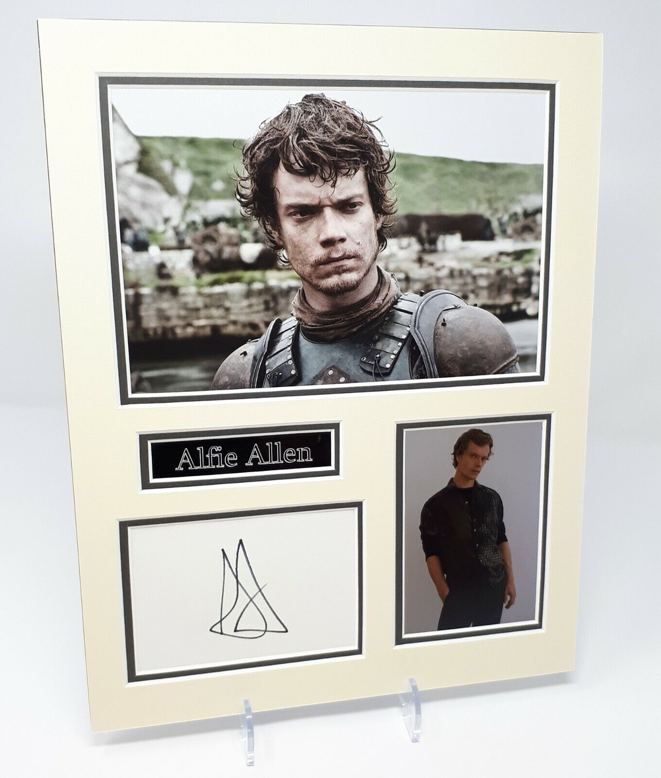 Alfie ALLEN Signed Mounted Photo Poster painting Display AFTAL COA Theon Greyjoy Game Of Thrones