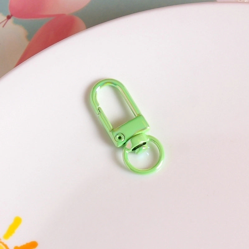 UV Colorful Metal Door Buckle Buckle Schoolbag Hanging Keychain DIY Handmade Jewelry Accessories Beaded Mobile Phone Chain Material