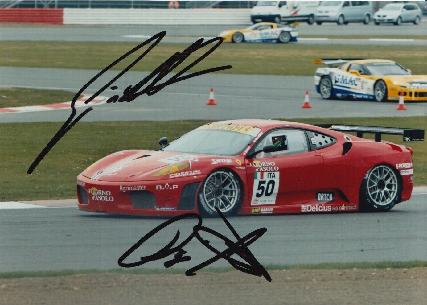 Toni Vilander and Gianmaria Bruni Hand Signed 7x5 Photo Poster painting - Le Mans Autograph 1.