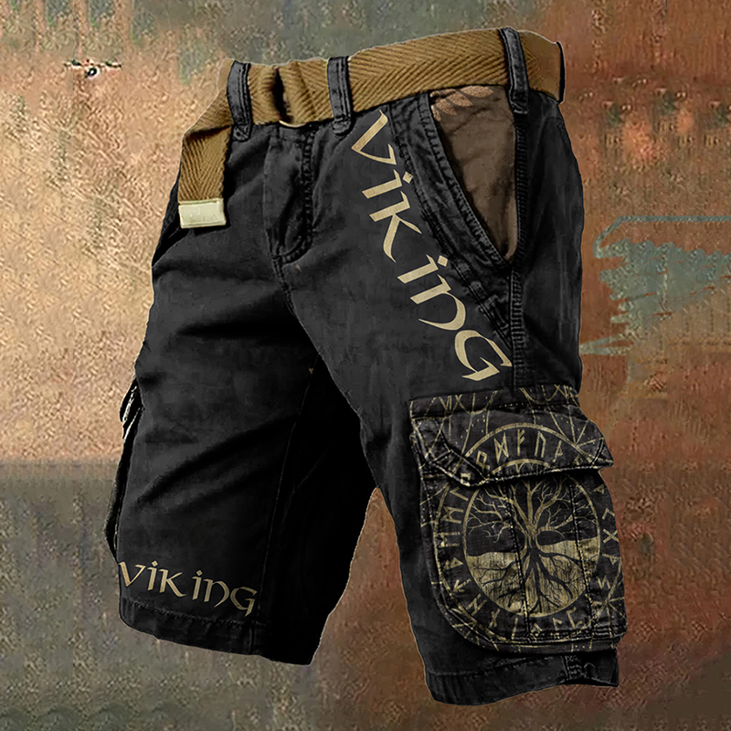 Vintage Viking Tree Of Life Art Men's Work Shorts / Rvogue / Rvogue