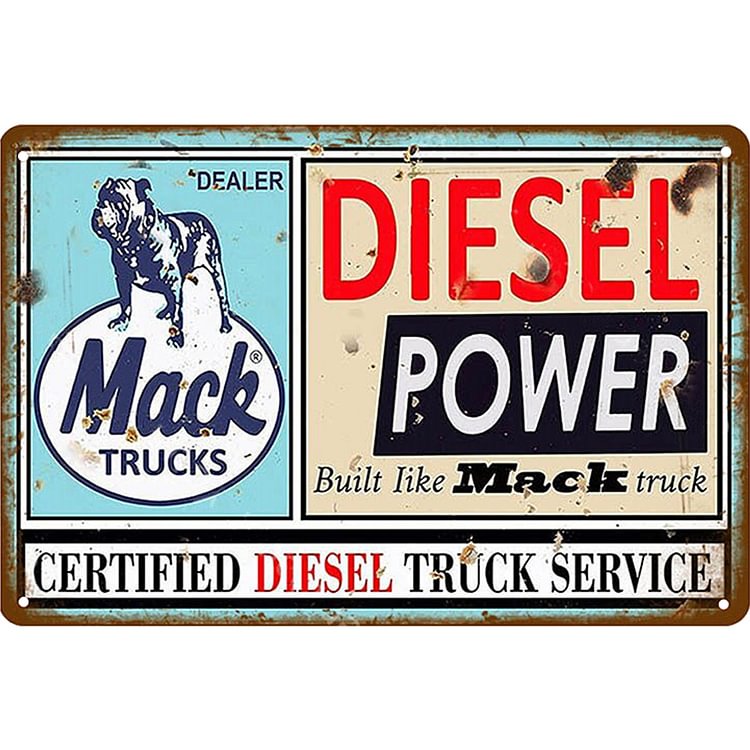 Mack Trucks - Vintage Tin Signs/Wooden Signs - 7.9x11.8in & 11.8x15.7in