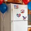 4pcs America 250th Anniversary DIY Diamond Art Magnets Kit Diamond Art Refrigerator Magnet Rhinestones Refrigerator Magnetic Sticker for Adult Beginners DIY Home Office Decor (01)