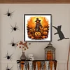 Halloween K&uuml;rbis Skelett - runder Bohrer Diamantmalerei - 40*40cm