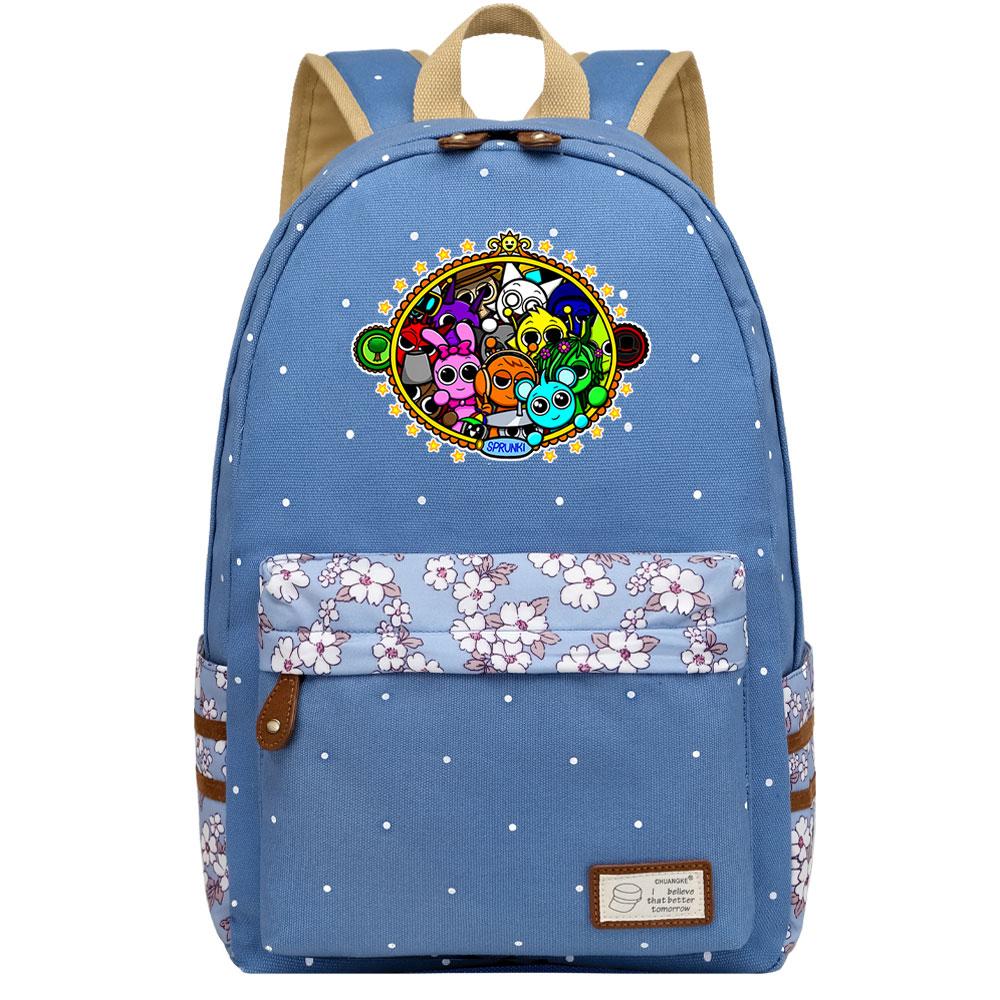 Mayoulove Sprunki Backpack Lightweight Design with Multiple Pockets for School and Outdoor Adventures-Mayoulove
