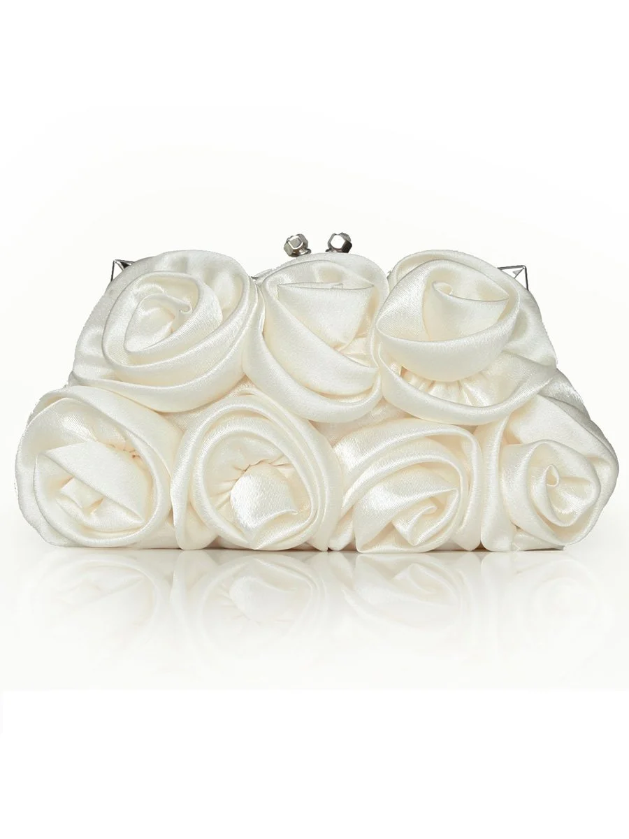 Ladies Evening Bag Fashion Satin Floral Clutch Bag