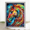 Colored Horse - 11CT Stamped Cross Stitch - 40*55cm - Animal
