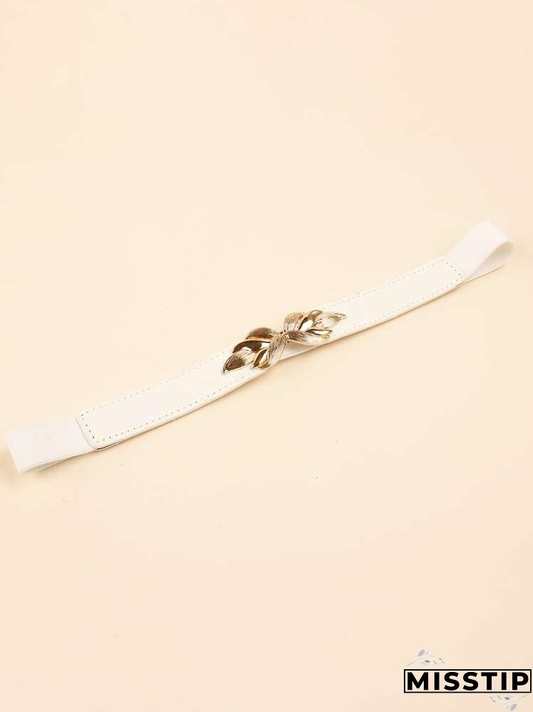 Gold Buckle Elastic Belt