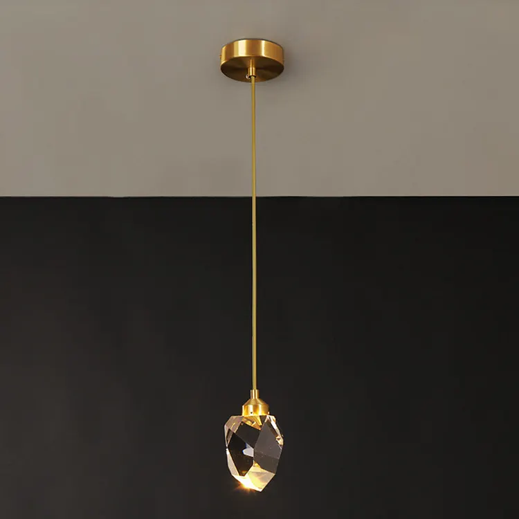 Modern Plating Crystal Chandelier Gold Dining Room Light Fixture