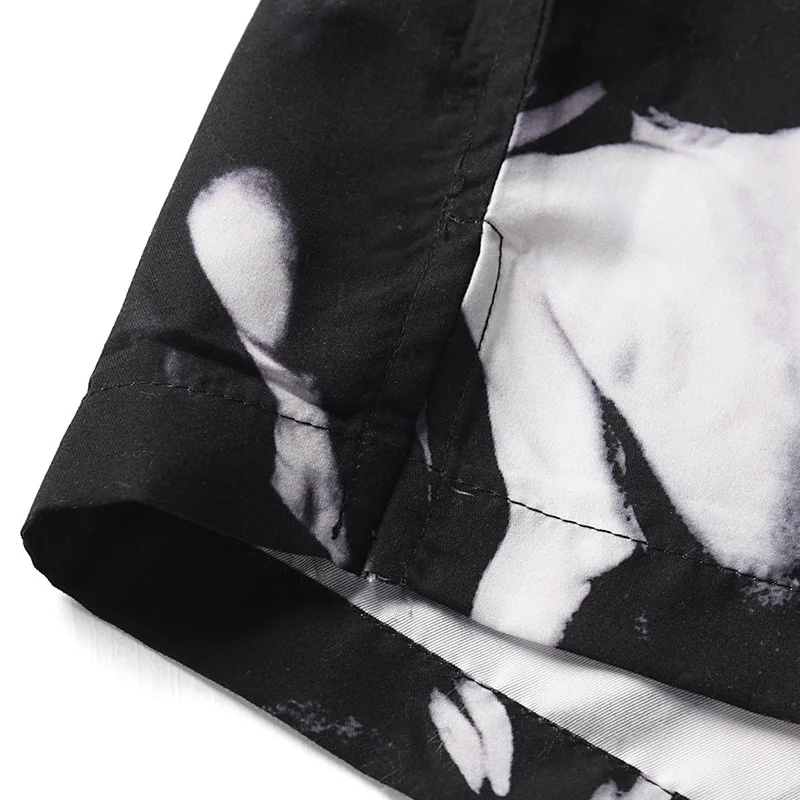 Men's loose digital print casual shirt