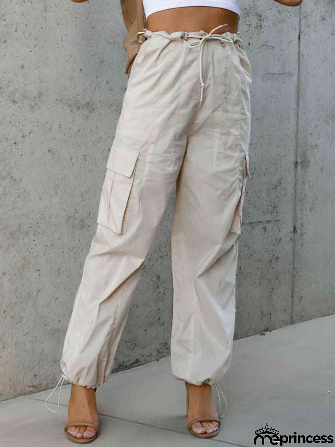 Drawstring Pants with Pockets