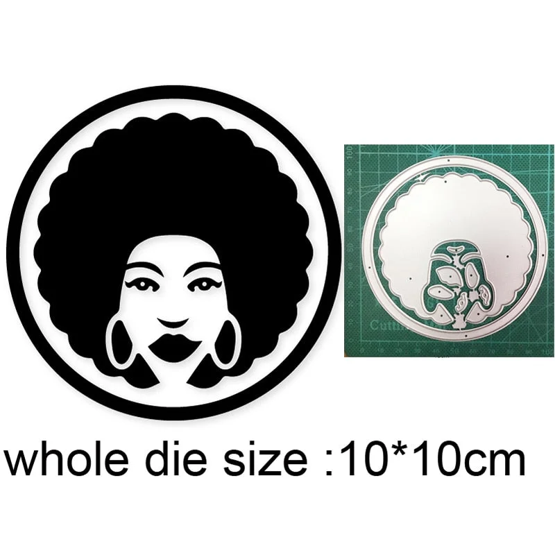 2021 New Craft Dies Africa Woman Metal Cutting Dies Cut Die Mold Decoration Scrapbook Dies Knife Mould Blade Punch Stencils Dies