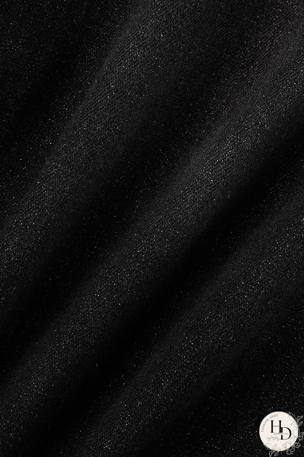 Black Fashion Casual Solid Ripped Plus Size Jeans