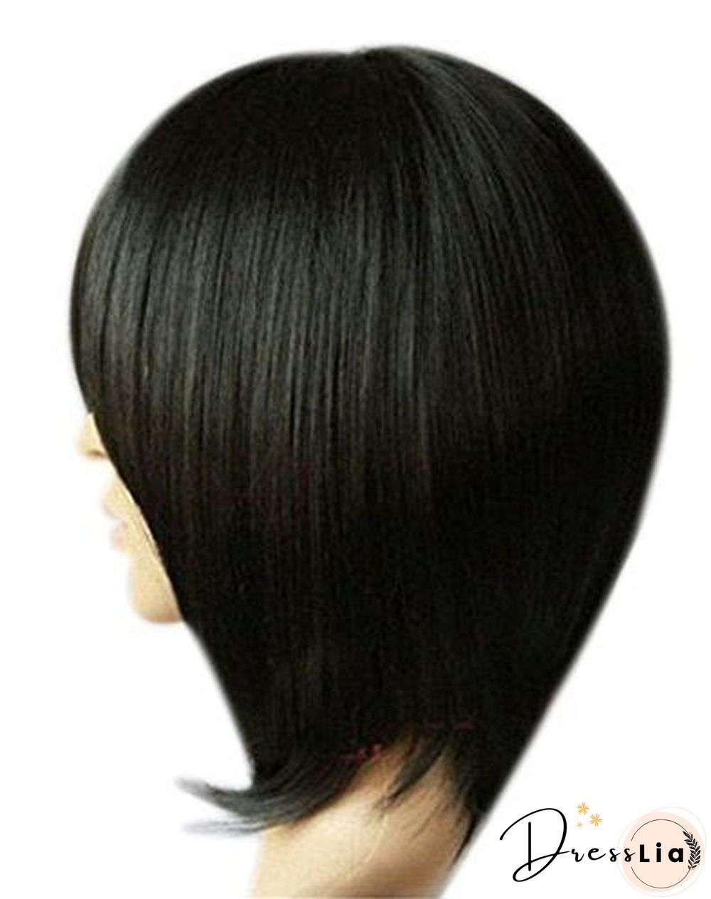 Bobo Side Split Middle Split Bangs Short Straight Hair Black Light Brown Medium Long Hair Set