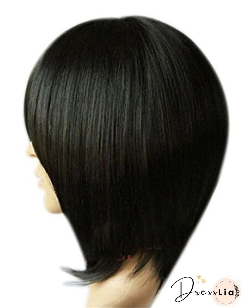 Bobo Side Split Middle Split Bangs Short Straight Hair Black Light Brown Medium Long Hair Set