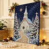 (30x40cm)Christmas Church Pearl Painting Art Kits With Inner Frame Pearl Gem Paintings Picture Arts Craft for Adults Beginners Home Wall Decor
