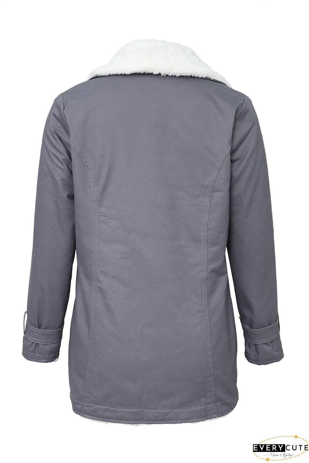 Winter Denim Jacket with Sherpa Trim